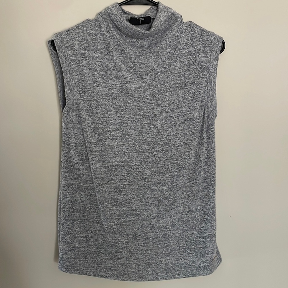 Tahari Sleeveless Mock Neck Blouse